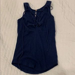 FREE PEOPLE LACE UP TOP